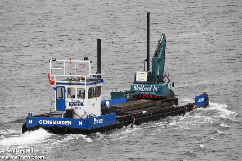 janny (Dredging or UW ops) - IMO , MMSI 244070835, Call Sign PC6940 under the flag of Netherlands