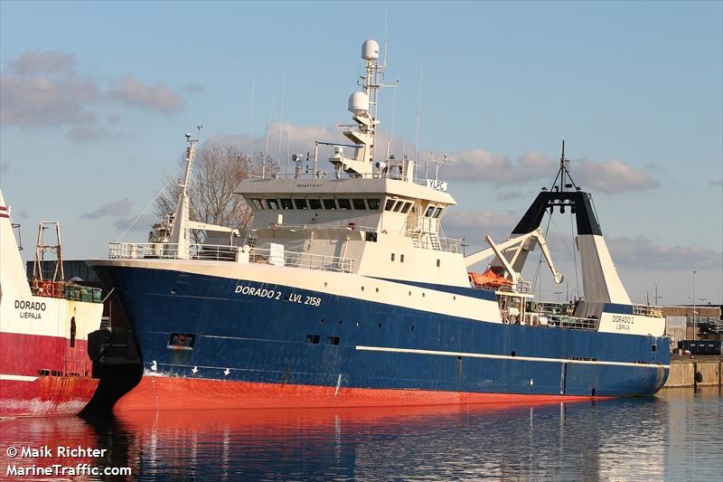 dorado 2 (Fish Factory Ship) - IMO 8817540, MMSI 275492000, Call Sign YLPC under the flag of Latvia