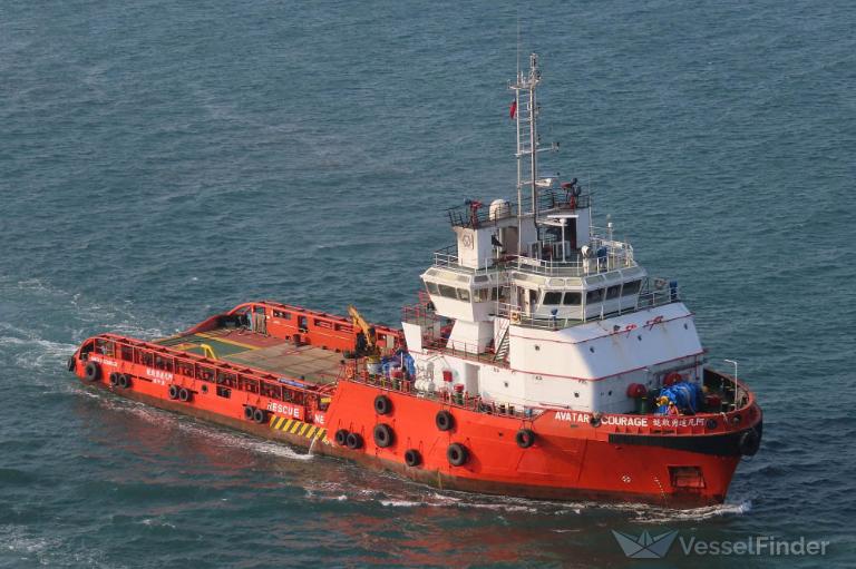 avatar courage (Offshore Tug/Supply Ship) - IMO 9559028, MMSI 416005886, Call Sign BR4182 under the flag of Taiwan