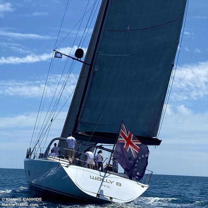 wally b- (Yacht) - IMO , MMSI 518100649, Call Sign E5U3563 under the flag of Cook Islands