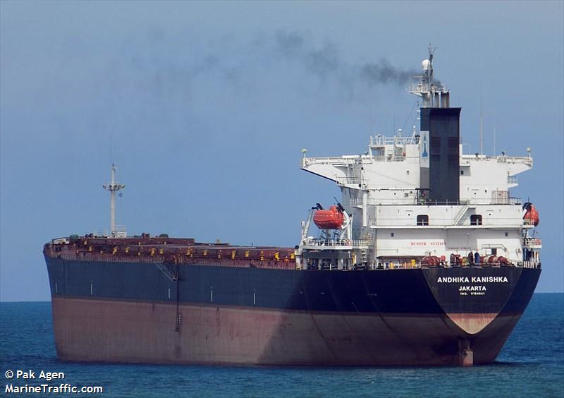 andhika kanishka (Bulk Carrier) - IMO 9164641, MMSI 525006404, Call Sign YBGC2 under the flag of Indonesia