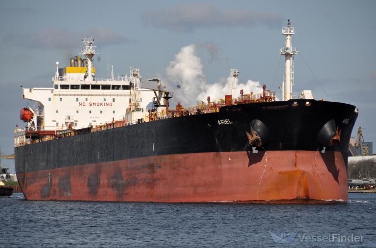 ariel (Crude Oil Tanker) - IMO 9252955, MMSI 538002648, Call Sign V7KM4 under the flag of Marshall Islands