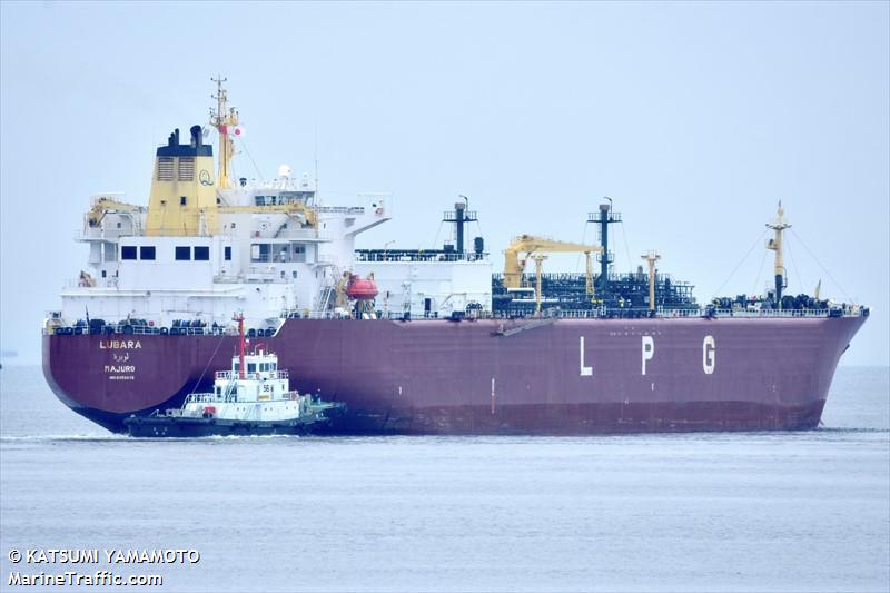 lubara (LPG Tanker) - IMO 9359478, MMSI 538005257, Call Sign V7CH2 under the flag of Marshall Islands