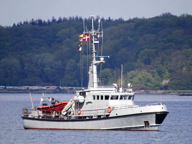 mhv 908 brigaden (Military ops) - IMO , MMSI 219000175, Call Sign OVLH under the flag of Denmark