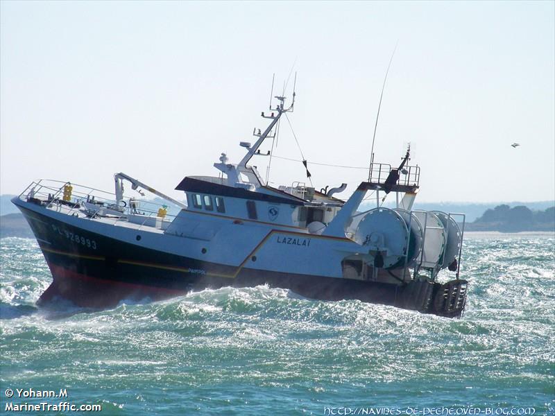 fv lazalai. (Fishing vessel) - IMO , MMSI 228337800, Call Sign FLSP under the flag of France