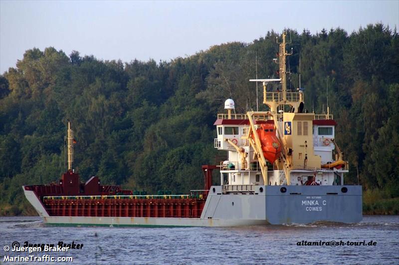 minka c (General Cargo Ship) - IMO 9373565, MMSI 235061954, Call Sign 2APU3 under the flag of United Kingdom (UK)