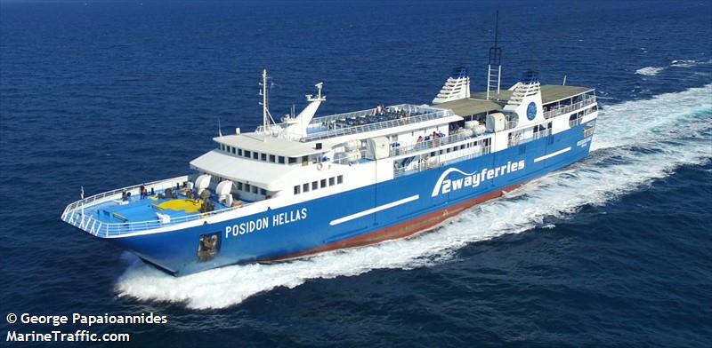 posidon hellas (Passenger/Ro-Ro Cargo Ship) - IMO 8966963, MMSI 237008100, Call Sign SYJY under the flag of Greece