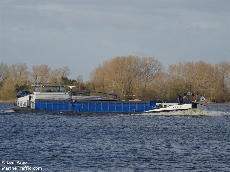 weslie (Cargo ship) - IMO , MMSI 244700045, Call Sign PD6762 under the flag of Netherlands