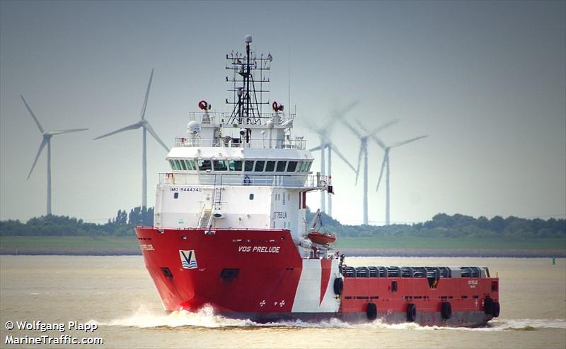 vos prelude (Offshore Tug/Supply Ship) - IMO 9444340, MMSI 245969000, Call Sign PBZK under the flag of Netherlands