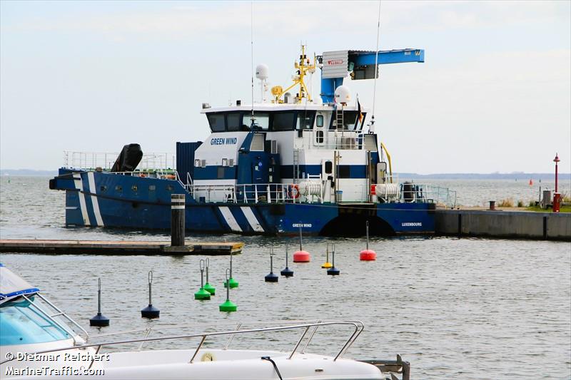 green wind (Offshore Tug/Supply Ship) - IMO 9657894, MMSI 253664000, Call Sign LXWF under the flag of Luxembourg