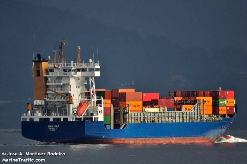 trouper (Container Ship) - IMO 9326952, MMSI 255805844, Call Sign CQBP under the flag of Madeira