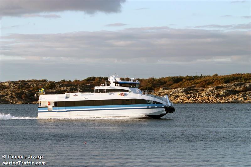 rivo (Passenger Ship) - IMO 9544322, MMSI 265650950, Call Sign SIQP under the flag of Sweden