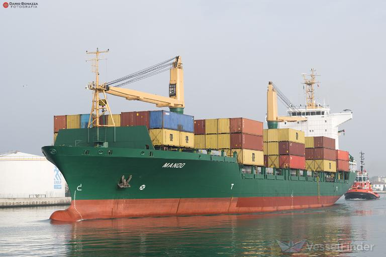 mando (Container Ship) - IMO 9175705, MMSI 304490000, Call Sign V2BC4 under the flag of Antigua & Barbuda