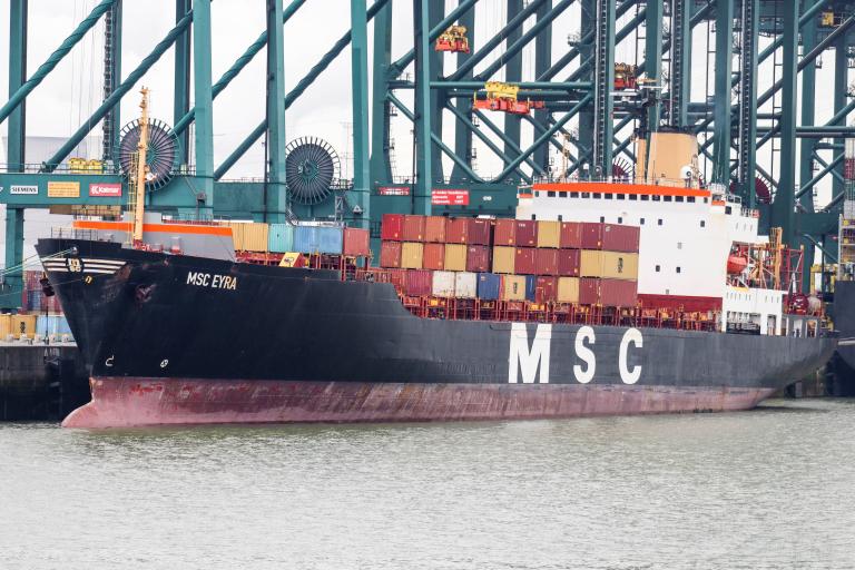 msc eyra (Container Ship) - IMO 8201648, MMSI 357632000, Call Sign H3FW under the flag of Panama