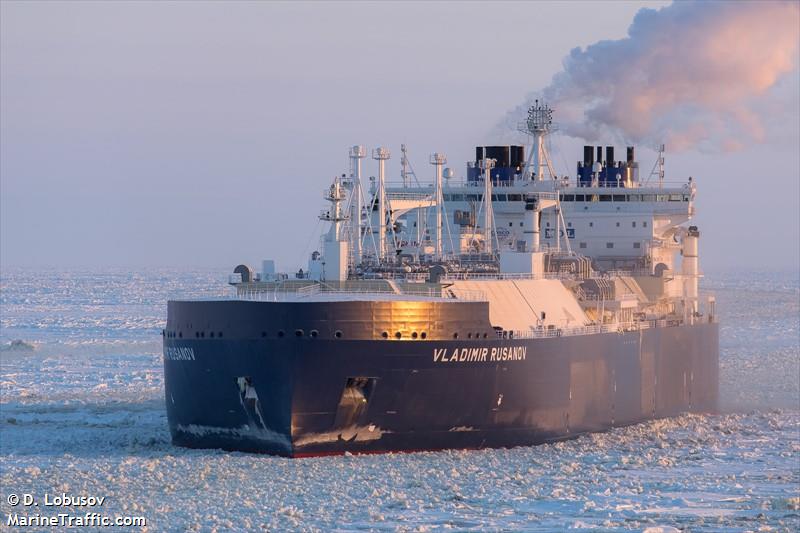 vladimir rusanov (LNG Tanker) - IMO 9750701, MMSI 477150100, Call Sign VRRA7 under the flag of Hong Kong