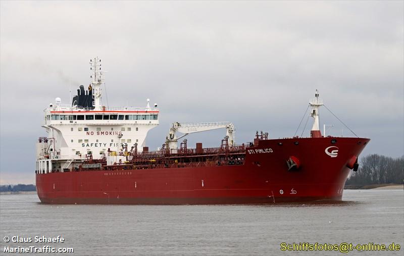 sti pimlico (Chemical/Oil Products Tanker) - IMO 9686871, MMSI 538005398, Call Sign V7DL7 under the flag of Marshall Islands