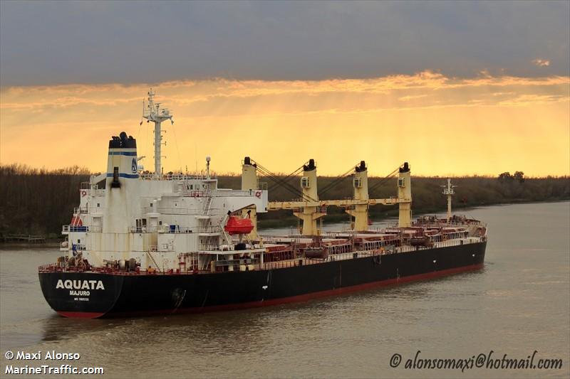 aquata (Bulk Carrier) - IMO 9169330, MMSI 538005485, Call Sign V7EK7 under the flag of Marshall Islands