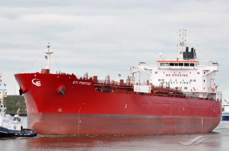sti pontiac (Chemical/Oil Products Tanker) - IMO 9704465, MMSI 538005608, Call Sign V7FK4 under the flag of Marshall Islands