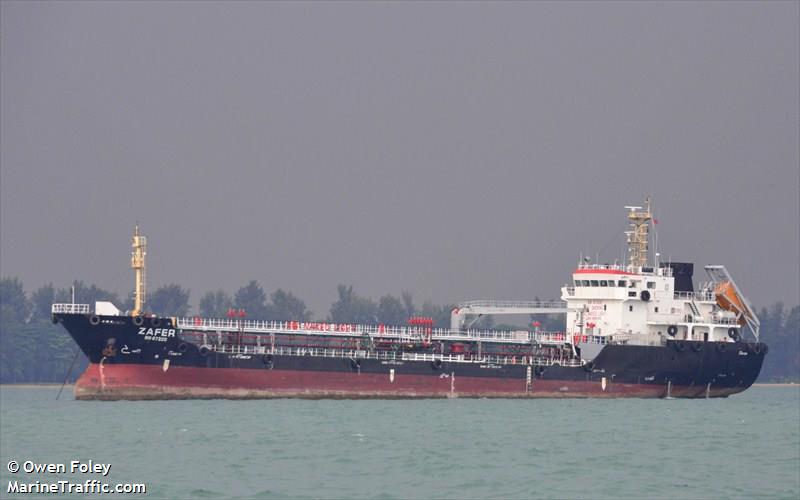 zafer (Oil Products Tanker) - IMO 9655365, MMSI 566475000, Call Sign 9V9765 under the flag of Singapore