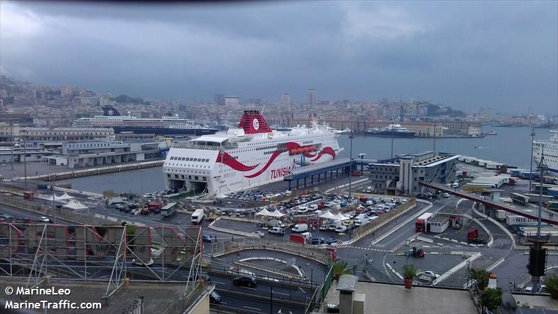 tanit (Passenger/Ro-Ro Cargo Ship) - IMO 9598579, MMSI 672748000, Call Sign TSNC under the flag of Tunisia