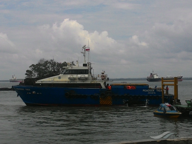 cb peacock tiga (Offshore Tug/Supply Ship) - IMO 9505780, MMSI 525004103, Call Sign YDA4843 under the flag of Indonesia