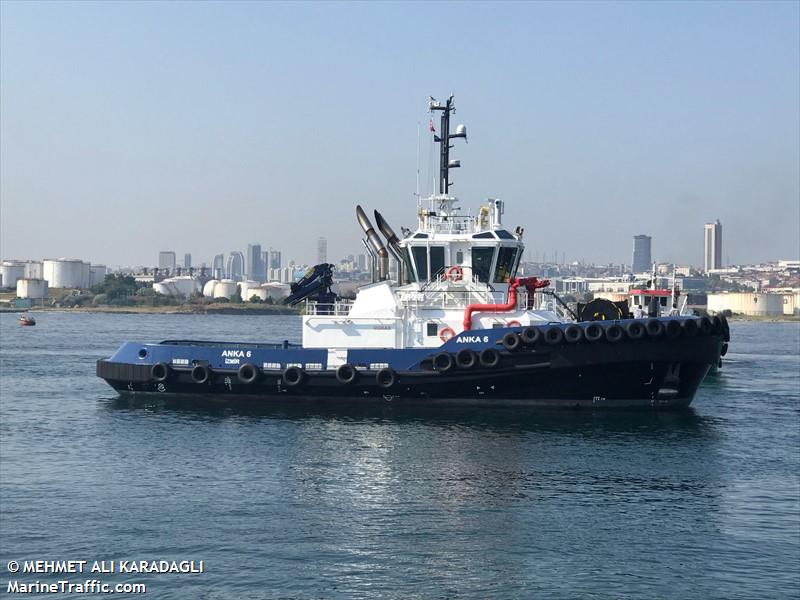 anka 6 (Tug) - IMO 9881768, MMSI 271047193, Call Sign TCA5760 under the flag of Turkey