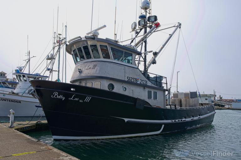 betty lee iii (Fishing vessel) - IMO , MMSI 367478740, Call Sign WDF6876 under the flag of United States (USA)