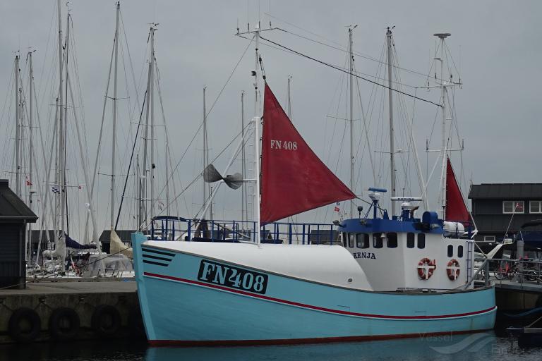 fn 408 kenja (Fishing vessel) - IMO , MMSI 219004119, Call Sign XP4109 under the flag of Denmark
