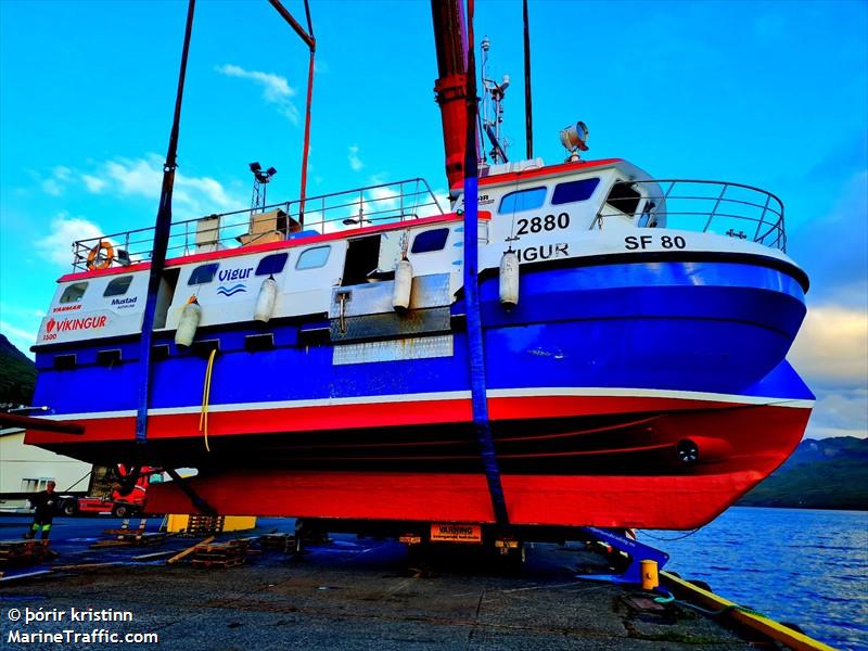 vigur sf-080 (Fishing vessel) - IMO , MMSI 251848370, Call Sign 2880 under the flag of Iceland