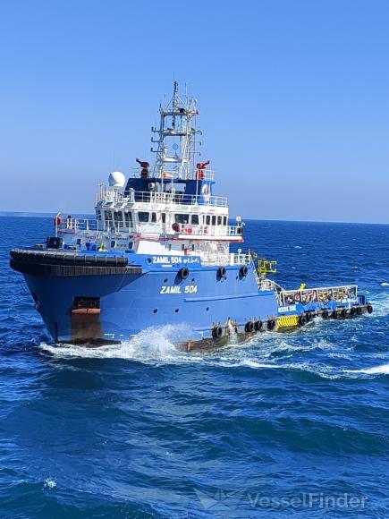 zamil 504 (Offshore Tug/Supply Ship) - IMO 9660243, MMSI 403618000, Call Sign HZIM under the flag of Saudi Arabia