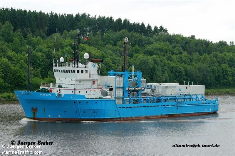 blue beta (Offshore Tug/Supply Ship) - IMO 8112665, MMSI 219411000, Call Sign OUVZ2 under the flag of Denmark
