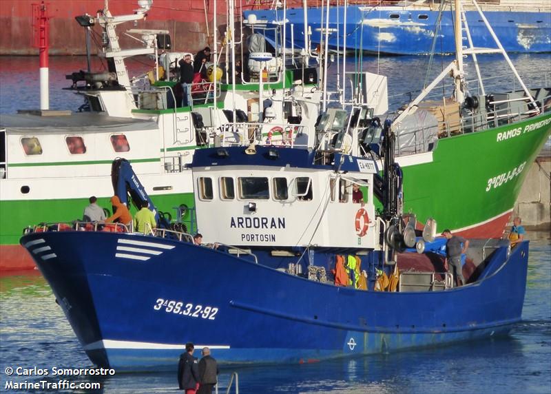 ardoran (Fishing vessel) - IMO , MMSI 224100590, Call Sign EA4977 under the flag of Spain