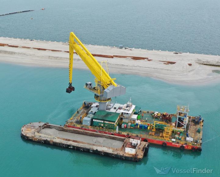 sirraff (Dredging or UW ops) - IMO , MMSI 563036280, Call Sign N/A under the flag of Singapore