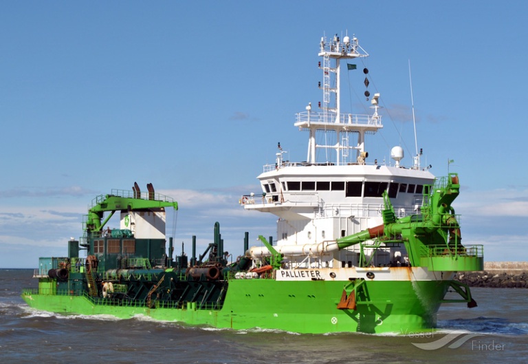 pallieter (Hopper Dredger) - IMO 9279123, MMSI 205393000, Call Sign ORKV under the flag of Belgium