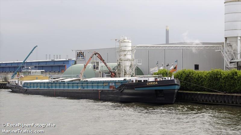 chrida (Cargo ship) - IMO , MMSI 205471090, Call Sign OT4710 under the flag of Belgium