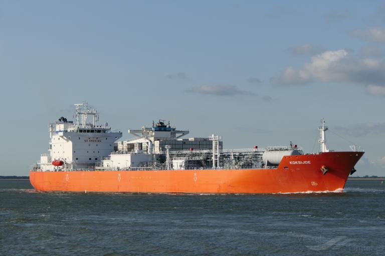 koksijde (LPG Tanker) - IMO 9719305, MMSI 205743000, Call Sign ONJH under the flag of Belgium