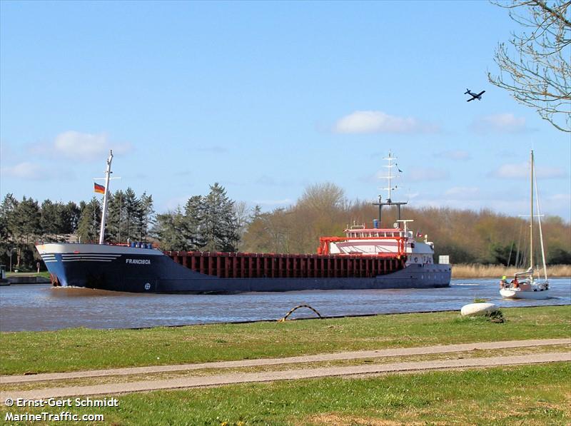 francisca (General Cargo Ship) - IMO 9148166, MMSI 212617000, Call Sign 5BSZ4 under the flag of Cyprus