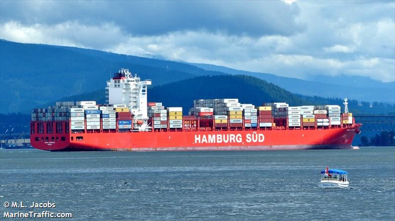 santa barbara (Container Ship) - IMO 9430399, MMSI 219068000, Call Sign OXCH2 under the flag of Denmark