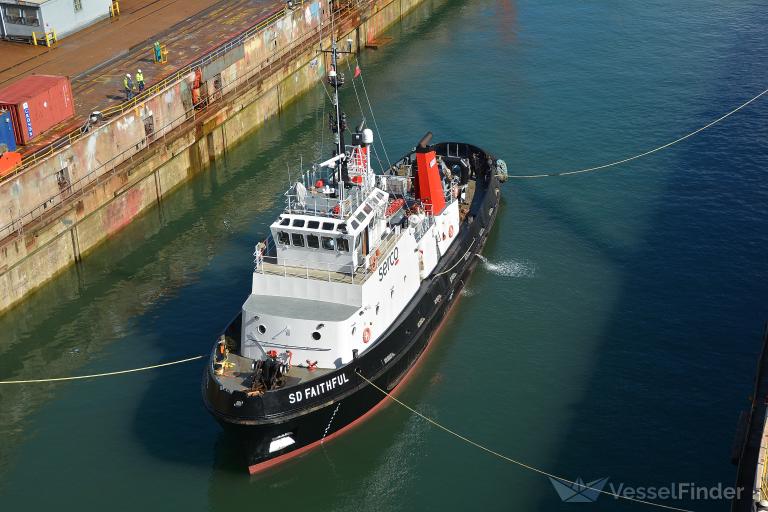 sd faithful (Tug) - IMO 8401494, MMSI 232002651, Call Sign GAAH under the flag of United Kingdom (UK)