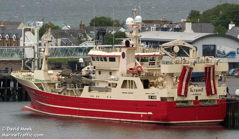 altaire (Fishing Vessel) - IMO 9273777, MMSI 235838000, Call Sign MDPK6 under the flag of United Kingdom (UK)