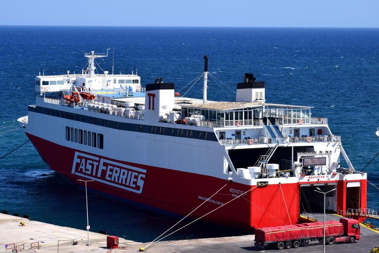 theologos p . (Passenger/Ro-Ro Cargo Ship) - IMO 9223150, MMSI 240521000, Call Sign SZNB under the flag of Greece