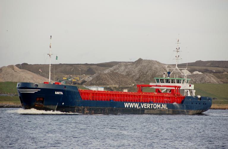 anita (General Cargo Ship) - IMO 9479577, MMSI 244615976, Call Sign PBAV under the flag of Netherlands