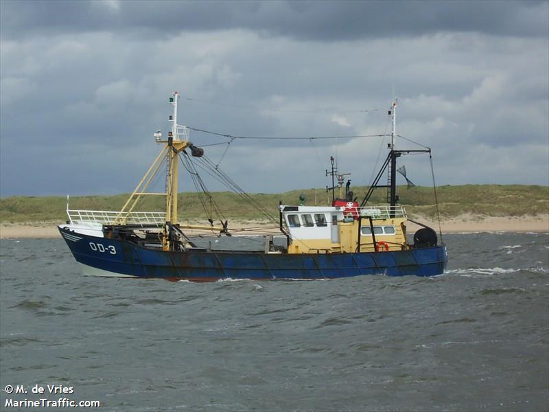 od3 adrianne (Fishing vessel) - IMO 8008371, MMSI 245617000, Call Sign PFWH under the flag of Netherlands