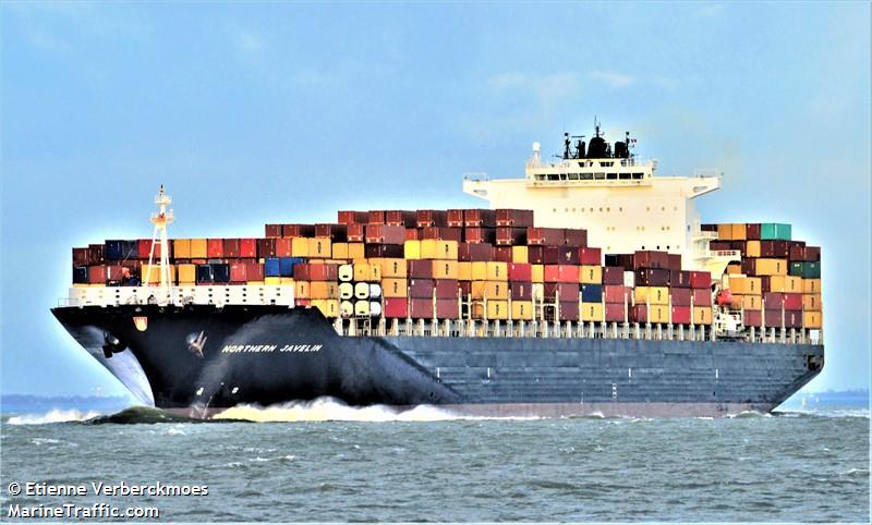 northern javelin (Container Ship) - IMO 9465095, MMSI 255806169, Call Sign CQAG7 under the flag of Madeira