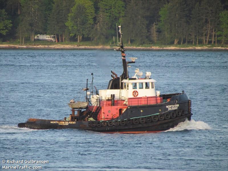 north arm diligent (Tug) - IMO 7219985, MMSI 316005559 under the flag of Canada