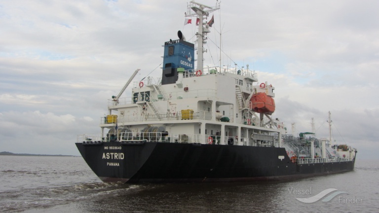 astrid (LPG Tanker) - IMO 9559640, MMSI 355840000, Call Sign 3FZR7 under the flag of Panama