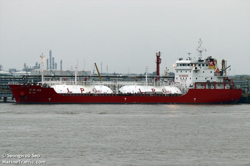 su rui 189 (LPG Tanker) - IMO 9743863, MMSI 412212220, Call Sign BAOM under the flag of China