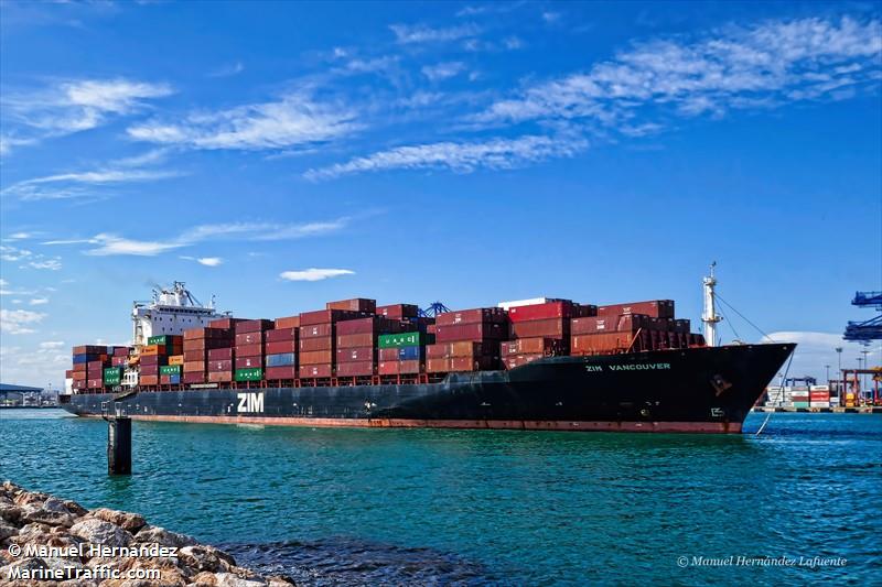 zim vancouver (Container Ship) - IMO 9322334, MMSI 428404000, Call Sign 4XFE under the flag of Israel