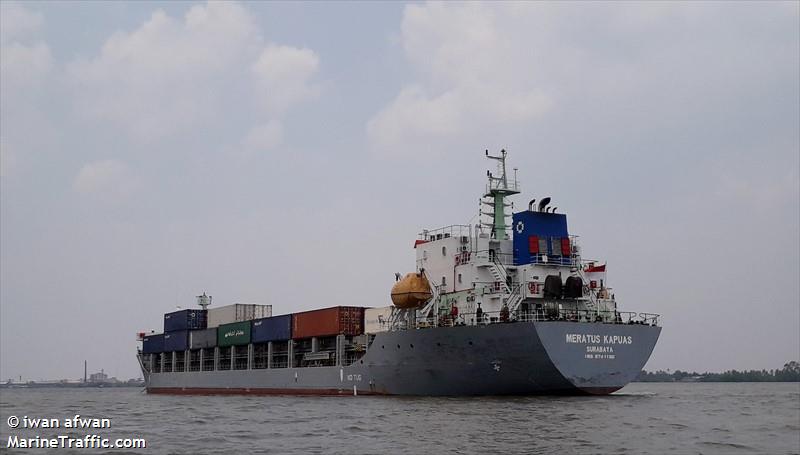 meratus kapuas (Container Ship) - IMO 9741190, MMSI 525025098, Call Sign POWZ under the flag of Indonesia