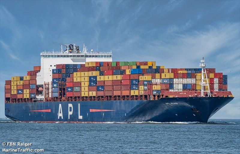 apl miami (Container Ship) - IMO 9597549, MMSI 566957000, Call Sign 9V9922 under the flag of Singapore